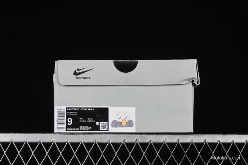 Nike Kaws x Air Force 1 '07 Low Custom Casual Sneakers - CW6688-806