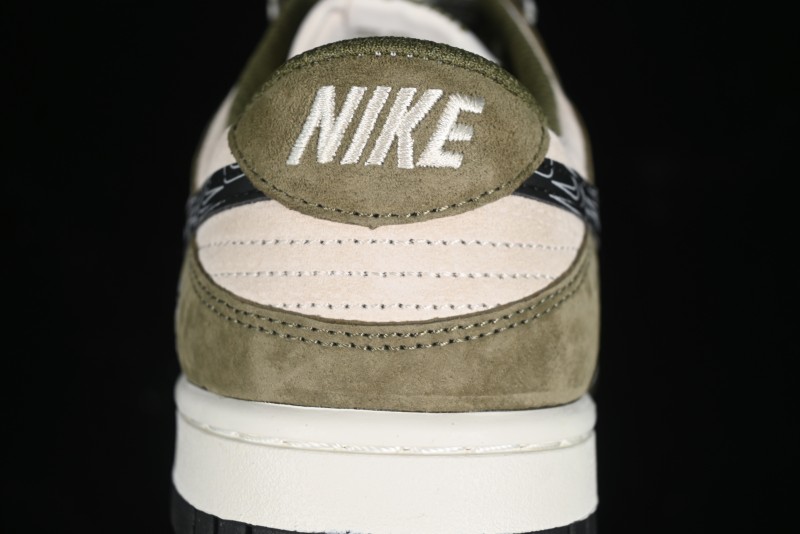 Nike SB Dunk Low UN Phantom Military Green Black Swoosh Anniversary Custom Low-Top Casual Skate Shoes - DJ2024-037