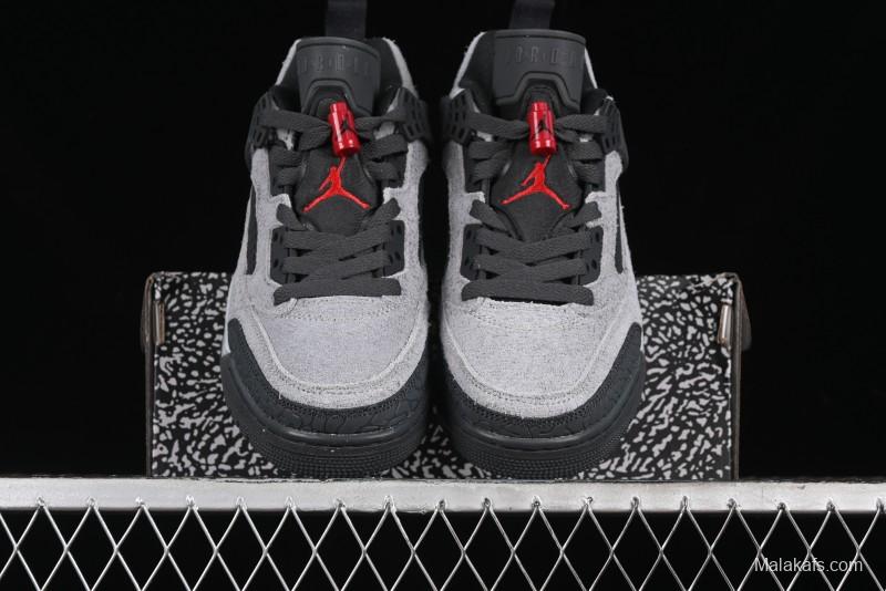Nike Jordan Spizike Low AJ Hybrid Elements Black Grey Crack Leather Casual Sneakers - FQ1759-002