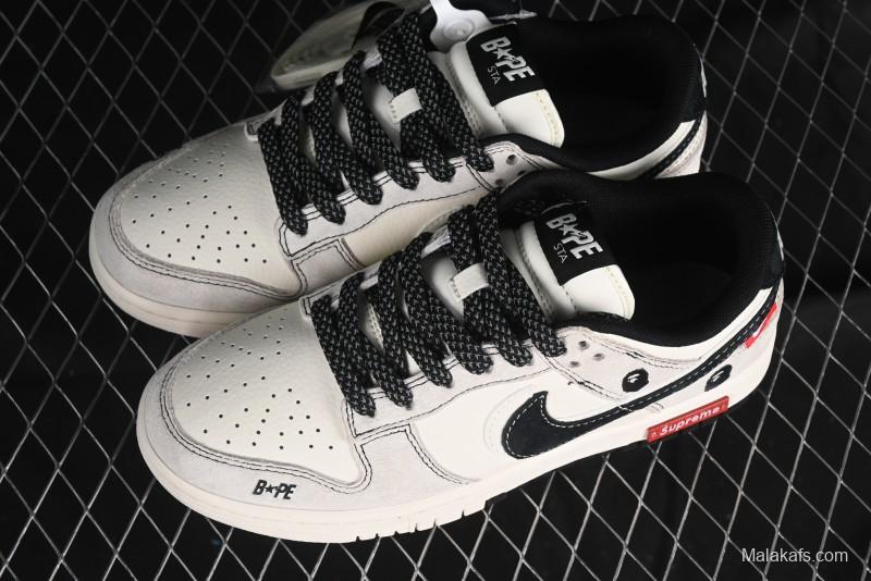 Nike SB Dunk Low Supreme x Bape Anniversary Custom Sneakers - MM1089-017