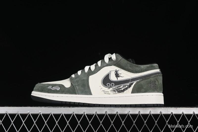 Nike Air Jordan 1 Low Retro Basketball Shoes Custom Wukong Edition - DC2024-031