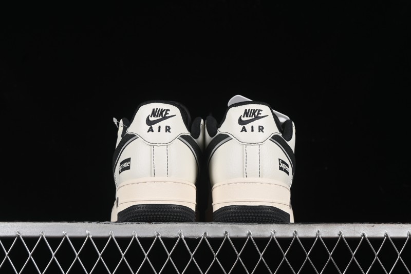 Nike Air Force 1 '07 Low Supreme Collaboration - Beige Grey Pigskin Low-Top Casual Sneakers - XZ6188-018