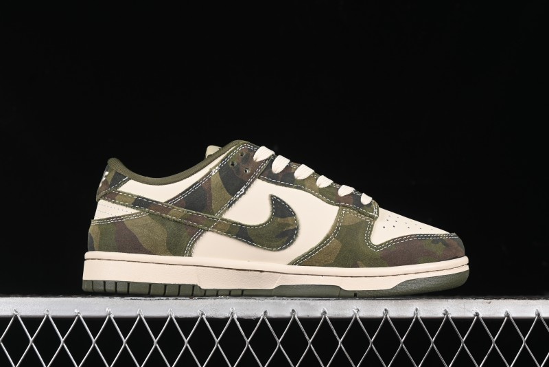 Nike SB Dunk Low Bape Collaboration - Jungle Camouflage Anniversary Custom Low-Top Casual Skate Shoes - CH6336-230