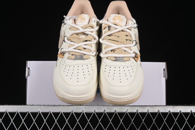 Nike Air Force 1 Low x Capybara "Pearl Girl" Casual Sneakers with Lace-Up Design - LV0506-505