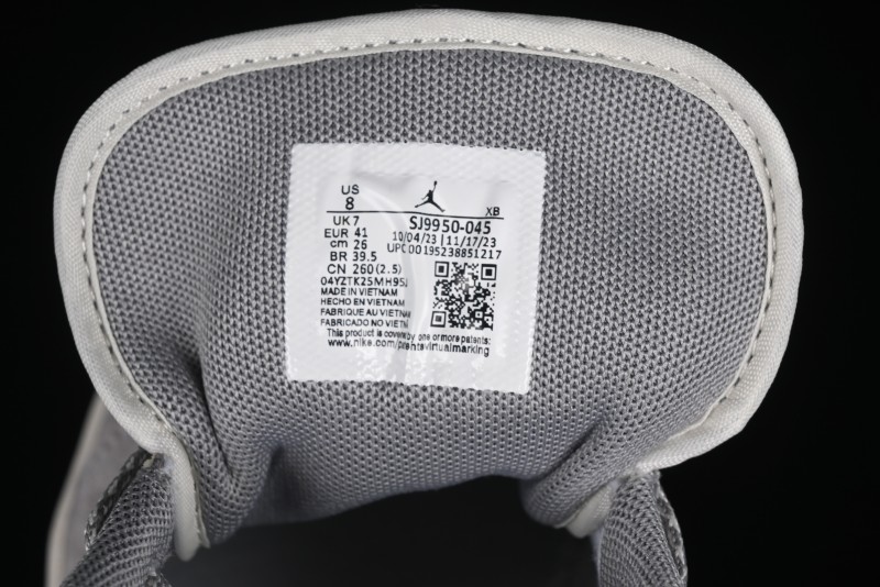 Nike Air Jordan 1 Low Stussy Collaboration - Light Bone Grey Dual-Tone Premium Custom Retro Basketball Shoes - SJ9950-045