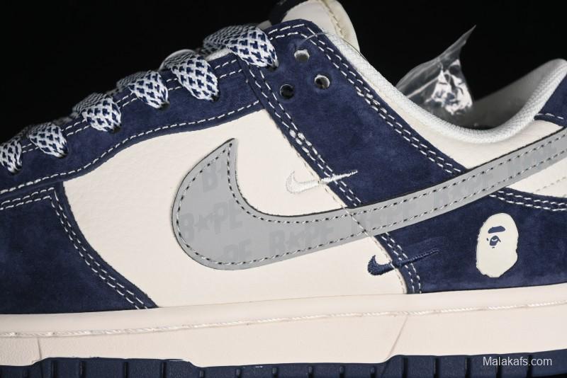 Nike SB Dunk Low Bape Collaboration Anniversary Edition Customized Low-Top Casual Sneakers - XY1688-008