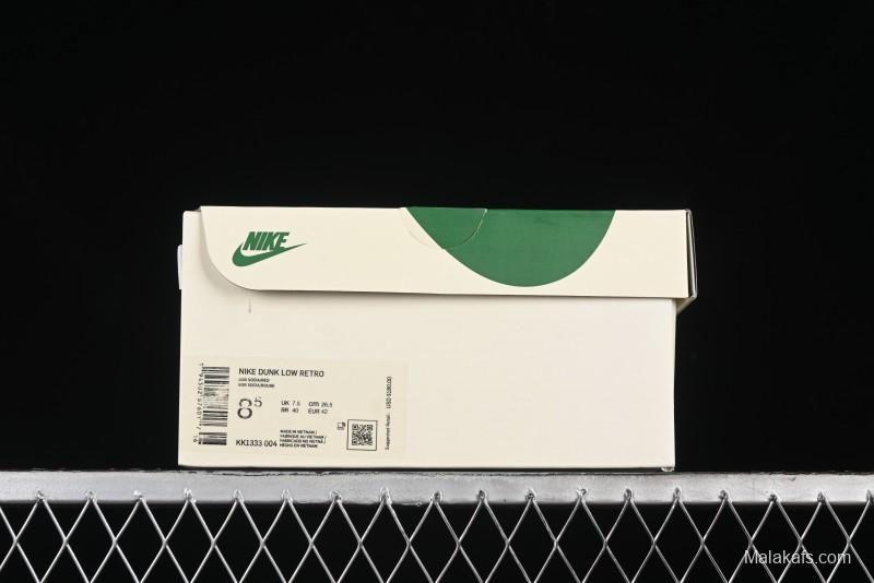 Nike SB Dunk Low Comme des Garçons Collaboration - Pigskin White Swoosh Anniversary Custom Low-Top Casual Skate Shoes - KK1333-004