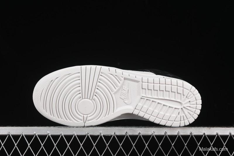 Nike SB Dunk Low LV Collaboration - Embossed White Black Print Anniversary High-End Custom Low-Top Casual Sneakers - DQ1098-361
