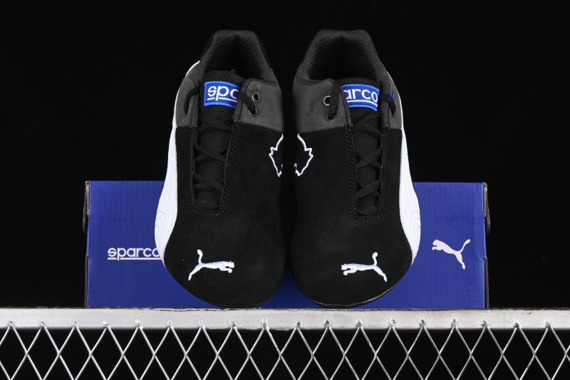 Puma Sparco Future Round Toe Lace-Up Leather Cowhide Fabric Low-Top Lifestyle Casual Shoes - 307936-01
