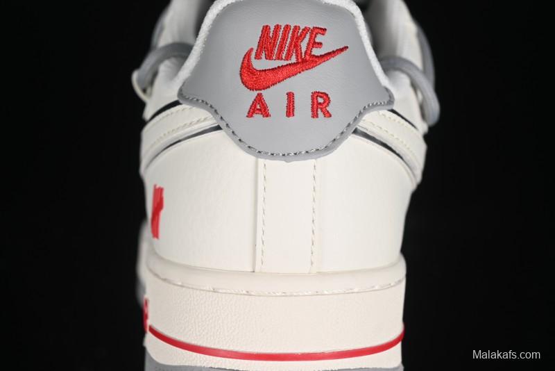 Nike Air Force 1 '07 Low UN Collaboration - Beige Silver Trim Lace-Up Casual Sneakers - SJ1198-500