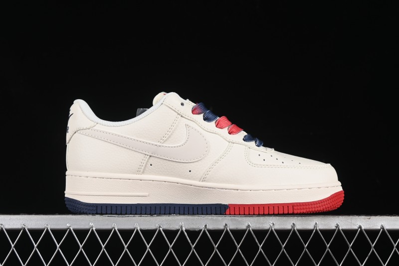Nike Air Force 1 '07 Low The North Face Collaboration - White Red Blue Color Block Low-Top Casual Sneakers - XZ6188-010