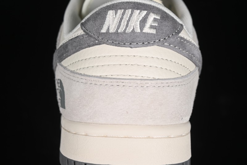 Nike SB Dunk Low The North Face Collaboration - Grey Pigskin Navy Swoosh Anniversary Custom Low-Top Casual Skate Shoes - SJ1089-009