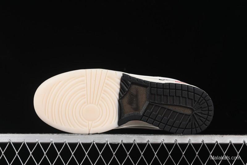 Nike SB Dunk Low Supreme Collaboration - Double Swoosh Dual Color Anniversary High-End Custom Low-Top Casual Skate Shoes - BB8675-112