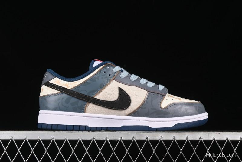 Nike Dunk Low Panda Prank Nautical Era Exploration Wave Low Top Casual Sneakers - DD1391-400