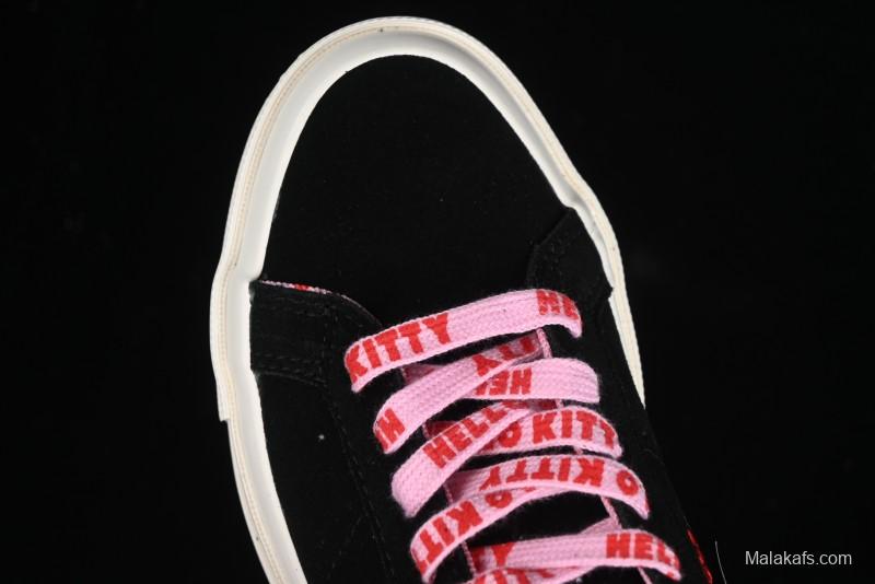 Converse One Star Hello Kitty Collaboration Low-Top Casual Sneakers with Embroidered Bow - 362940C