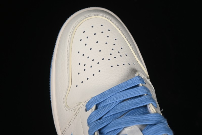 Nike Air Jordan 1 Low LV Collaboration - Light Blue Print Retro Basketball Shoes - WG8850-008