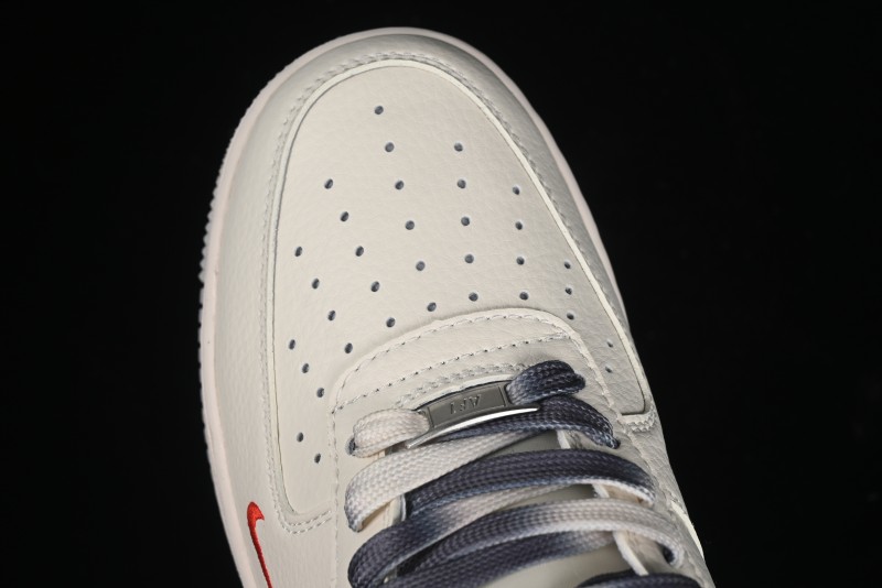 Nike Air Force 1 '07 Low Stussy Collaboration - White Grey Two-Tone Low-Top Casual Sneakers - XZ6188-015