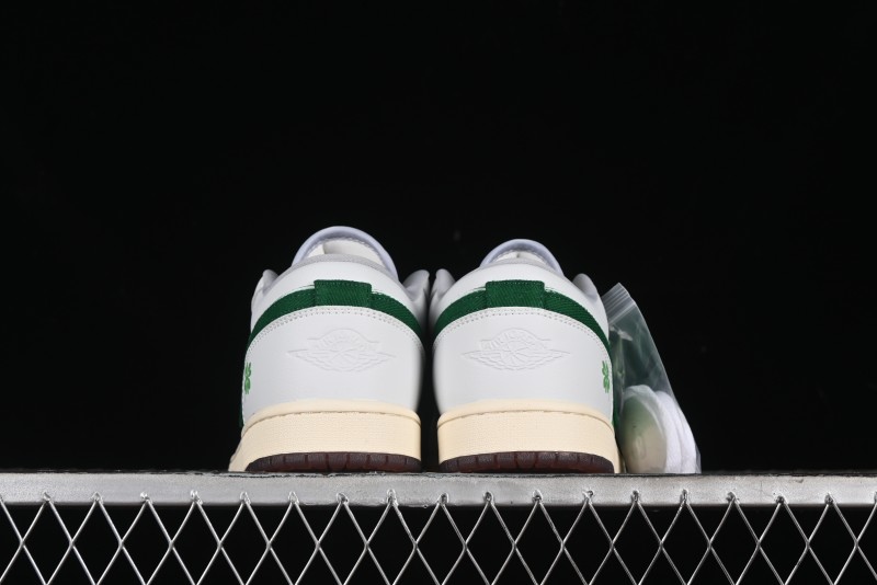 Nike Air Jordan 1 Low AJ1 White Green Double Hook Low-Top Retro Basketball Shoes - FZ5046-041