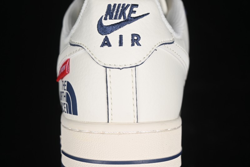 Nike Air Force 1 '07 Low Supreme The North Face Collaboration - Off White Light Blue Casual Sneakers - XZ1996-130