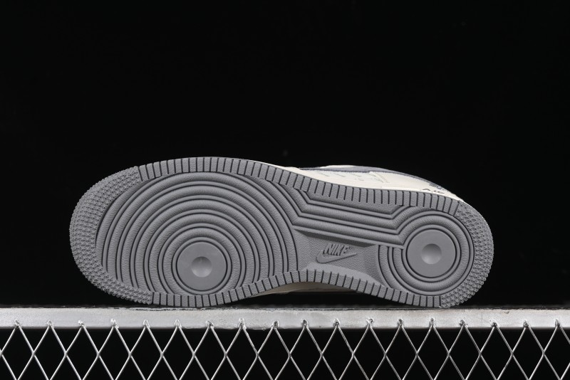 Nike Air Force 1 '07 Low Stussy Collaboration - English Beige Grey Red Low-Top Casual Sneakers - XZ3318-567