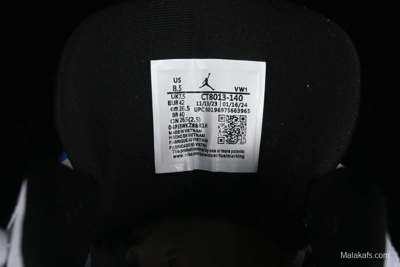 Nike Air Jordan 12 Retro Basketball Shoes in White and Blue - CT8013-140