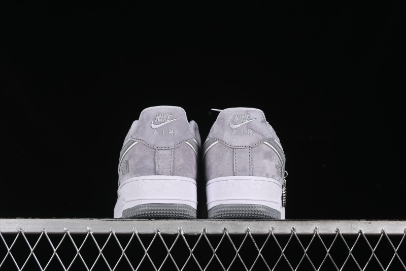 Nike Air Force 1 '07 Low The North Face Collaboration - Silver Grey Pigskin Sneakers - KK3333-004