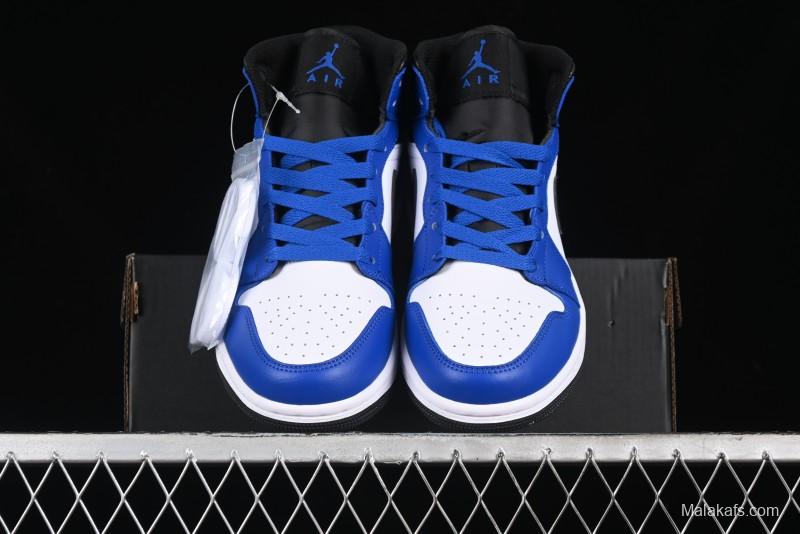 Nike Air Jordan 1 Mid AJ1 Basketball Shoes White Blue - DQ8423-402