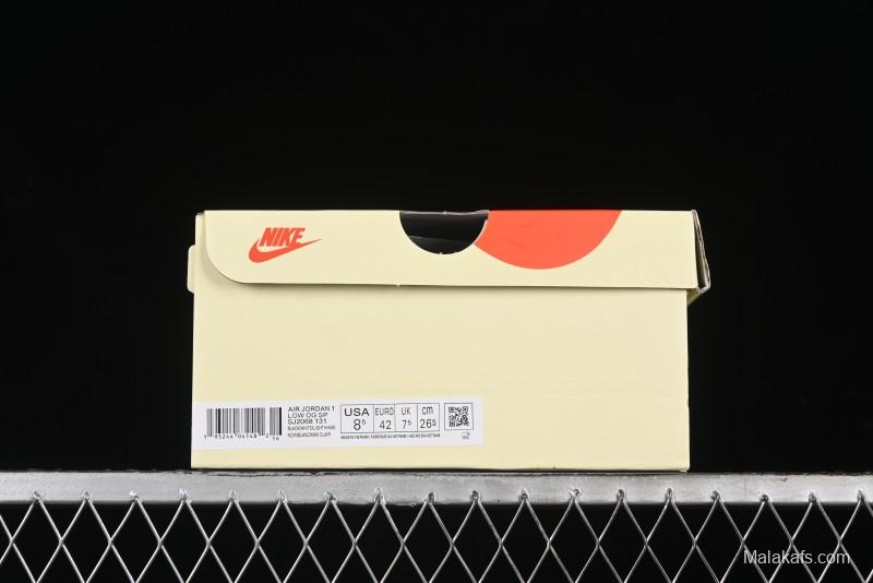 Nike Travis Scott x Fragment Design x Air Jordan 1 Low OG SP AJ1 Retro Sneakers - SJ2068-131