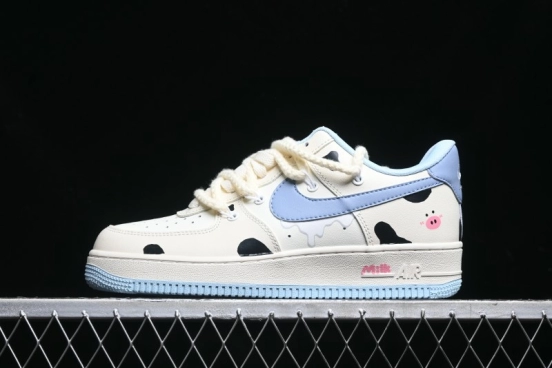 Nike Air Force 1 '07 Low Milk Pig Casual Lace-Up Sneakers - BD7701-110