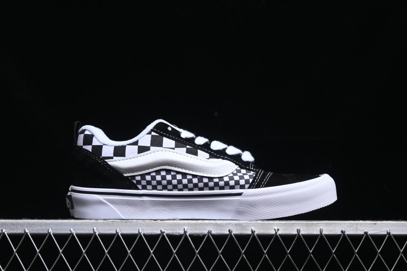 Vans Knu Skool Checkerboard Low Top Retro Casual Vulcanized Sneakers - VN0009QCIVG