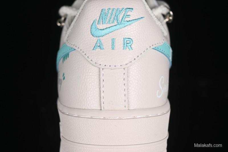 Nike Air Force 1'07 Low "Keep Smile" Casual Lace-Up Sneakers - DZ1328-112