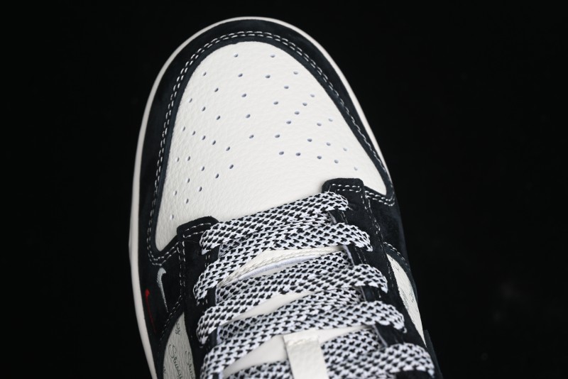 Nike SB Dunk Low Stussy Triple Collaboration - Patchwork Black Swoosh Anniversary Custom Low-Top Casual Skate Shoes - YX5066-222