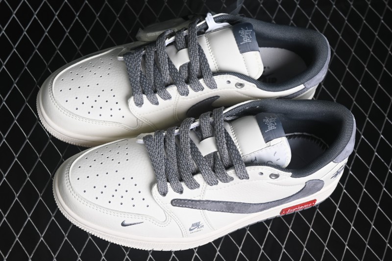 Nike Travis Scott x Fragment Design x Air Jordan 1 Low OG SP AJ1 Retro Sneakers - SJ2068-125