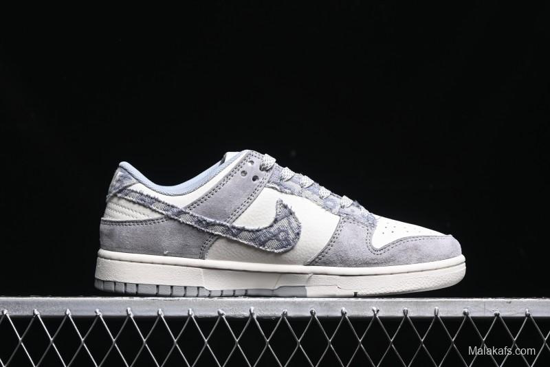 Nike SB Dunk Low Dior Stone Island Triple Collaboration Woven Grey Hook Anniversary High-End Custom Low-Top Casual Sneakers - DM6868-006