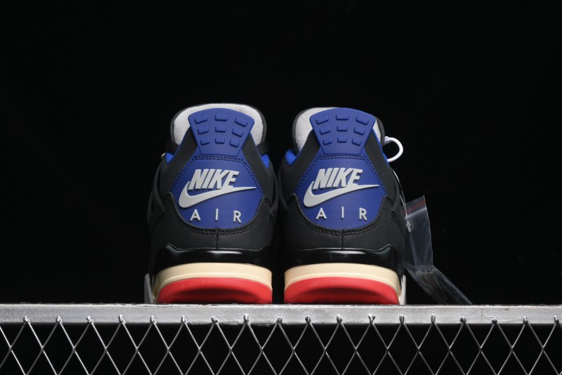 Nike Air Jordan 4 Retro Sneakers in Black, Blue and Neutral Grey - FV5029-003
