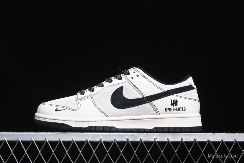 Nike SB Dunk Low UN Collaboration - Beige Black Line Black Sole Anniversary Custom Low-Top Casual Skate Shoes - BB7518-004