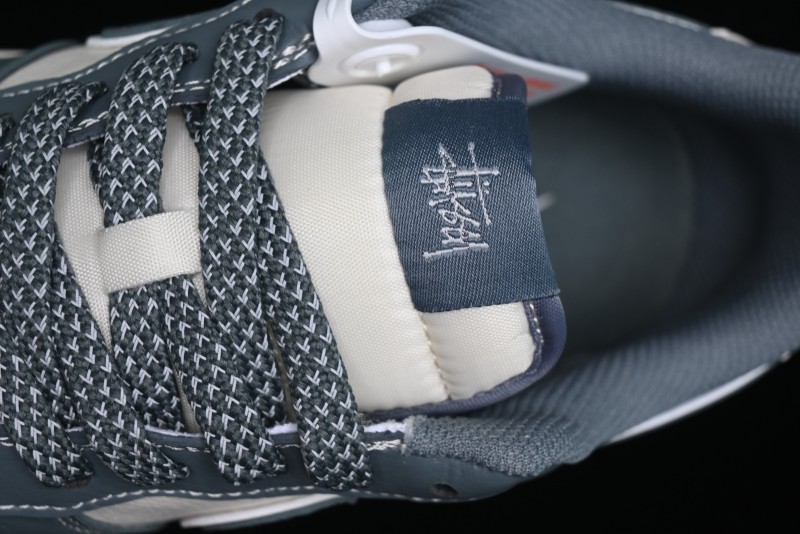 Nike Air Force 1 '07 Low Stussy Collaboration - Grey White Gum Sole Low-Top Casual Sneakers - XZ9688-101