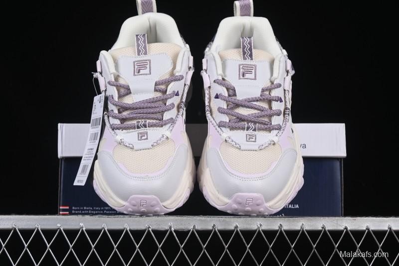 Fila Fusion Retro Mars Running Shoes with Lace-Up Design and Cushioned Sole - F12W432101FGO