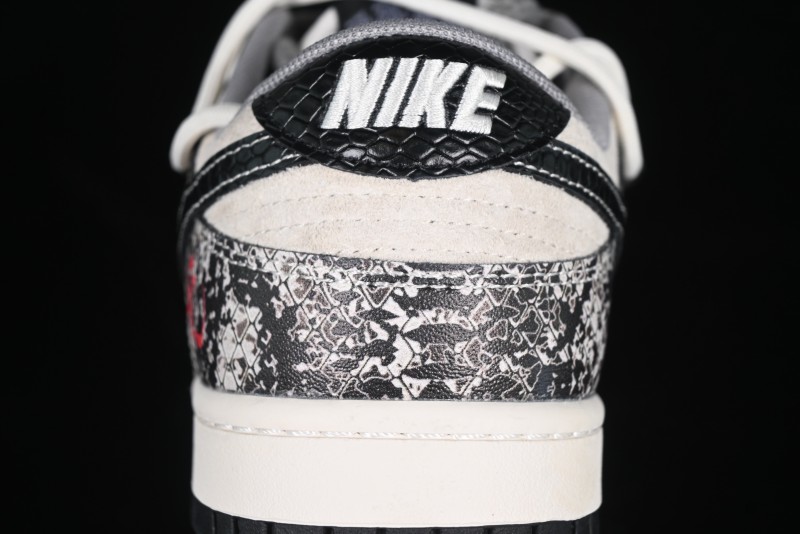 Nike SB Dunk Low Year of the Snake Series Strap Black Swoosh Custom High-End Low-Top Casual Skate Shoes - YX5066-273