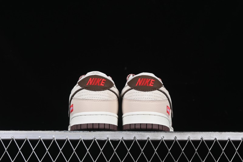 Nike SB Dunk Low Supreme Collaboration Bullet Screen White Check Anniversary High-End Custom Low-Top Casual Skate Shoes - DJ2024-091
