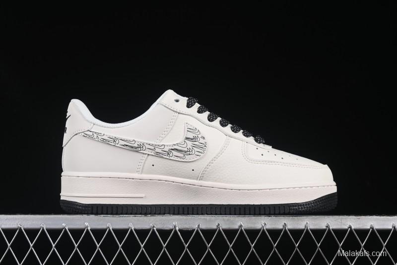 Nike Air Force 1 '07 Low Casual Sneakers with Multi-Swoosh Design - HH7518-046