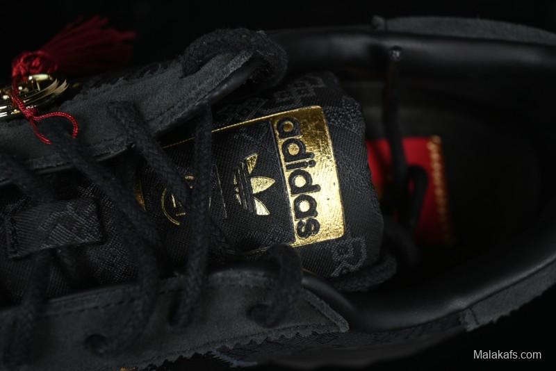 Adidas Superstar JR5114 Clot Collaboration Shell Toe Skate Shoes with Perforated Leather Upper - JR5114