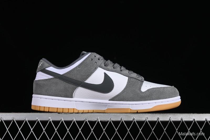 Nike Dunk Low SB Grey Gum Retro Skate Shoes with Suede Overlays - FV0389-100
