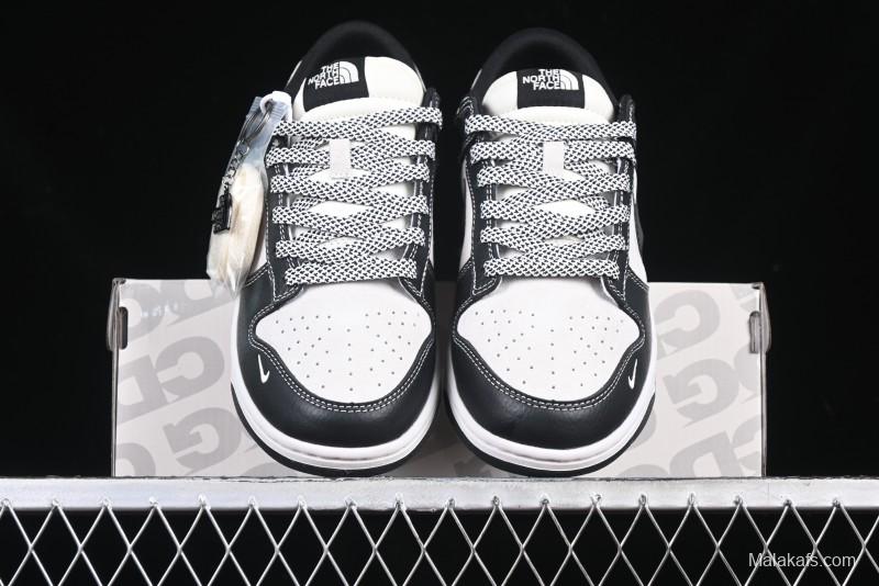 Nike SB Dunk Low The North Face Graffiti Black Swoosh Anniversary Custom Low-Top Casual Skate Shoes - DM6868-028
