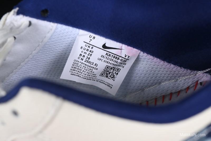 Nike Air Force 1 '07 Low Bape Collaboration - Blue Four Small Swoosh Casual Sneakers - KK1988-036