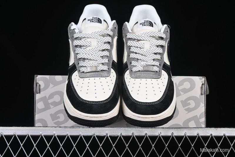 Nike Air Force 1'07 Low The North Face Collaboration Black Beige Grey Casual Sneakers - XZ6188-976