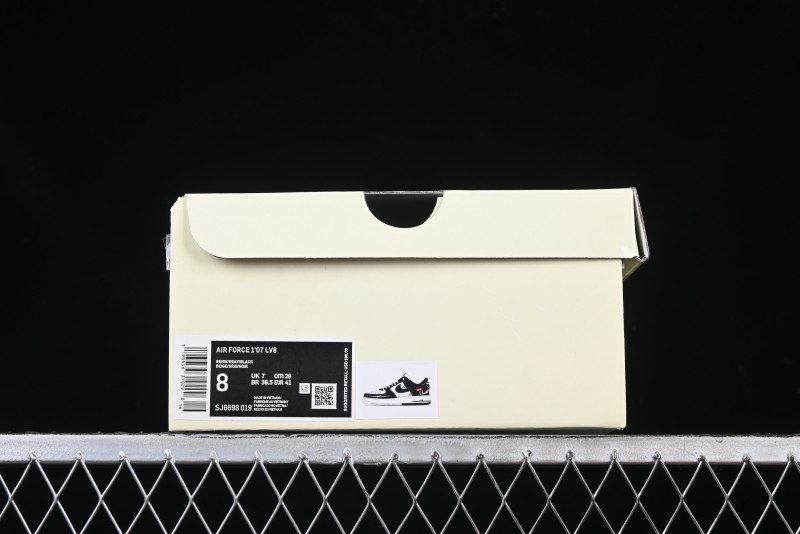 Nike Air Force 1 '07 Low Supreme Champion Collaboration Beige Black Mini Swoosh Casual Sneakers - SJ6698-019