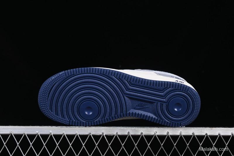 Nike Air Force 1 '07 Low The North Face x CDG Blue Double Swoosh Casual Sneakers - DM6688-019