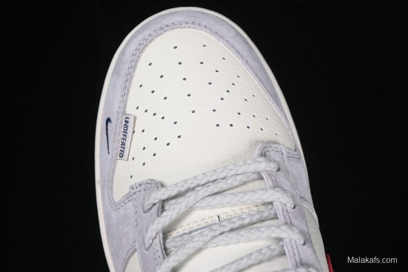 Nike SB Dunk Low UN Collaboration Anniversary Edition Custom Lifestyle Sneakers with Black Swoosh and Gum Sole - DM6868-032