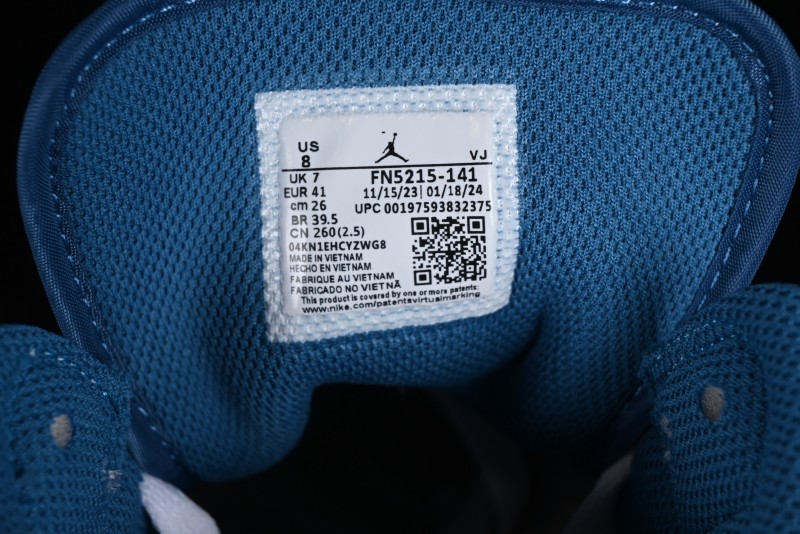 Nike Air Jordan 1 Mid Industrial Blue Basketball Shoes with Air Cushion - FN5215-141